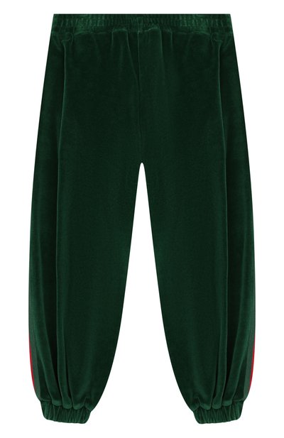 Брюки GUCCI зеленого цвета по цене 19950 руб., арт. 579536/XJBFF, фото 2 Брюки GUCCI, арт. 579536/XJBFF, фото 2
