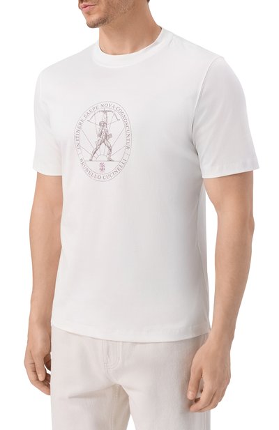 Хлопковая футболка BRUNELLO CUCINELLI, арт. M0B138519, фото 3