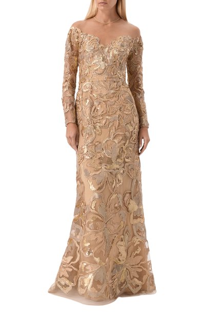 Платье с отделкой пайетками ELIE SAAB, арт. D1338NP26/YA071, фото 2