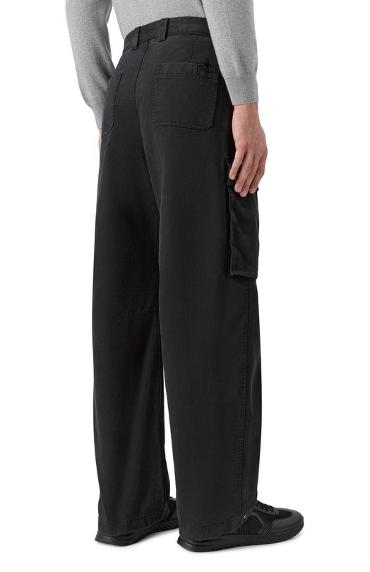 Хлопковые брюки-карго Dolce & Gabbana GP13RT/FU6VK Чёрный  GP13RT/FU6VK Фото 4