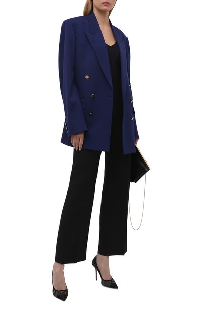 Комбинированные туфли love 100 JIMMY CHOO черного цвета по цене 86950 руб., арт. L0VE 100/UEU, фото 2 Комбинированные туфли love 100 JIMMY CHOO, арт. L0VE 100/UEU, фото 2