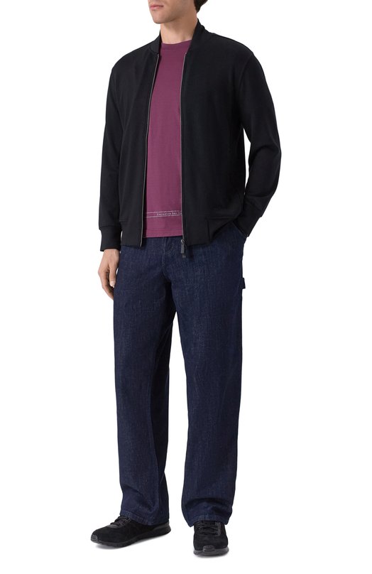 Хлопковая футболка Kiton UMK0824K340 Фиолетовый  UMK0824K340 Фото 2