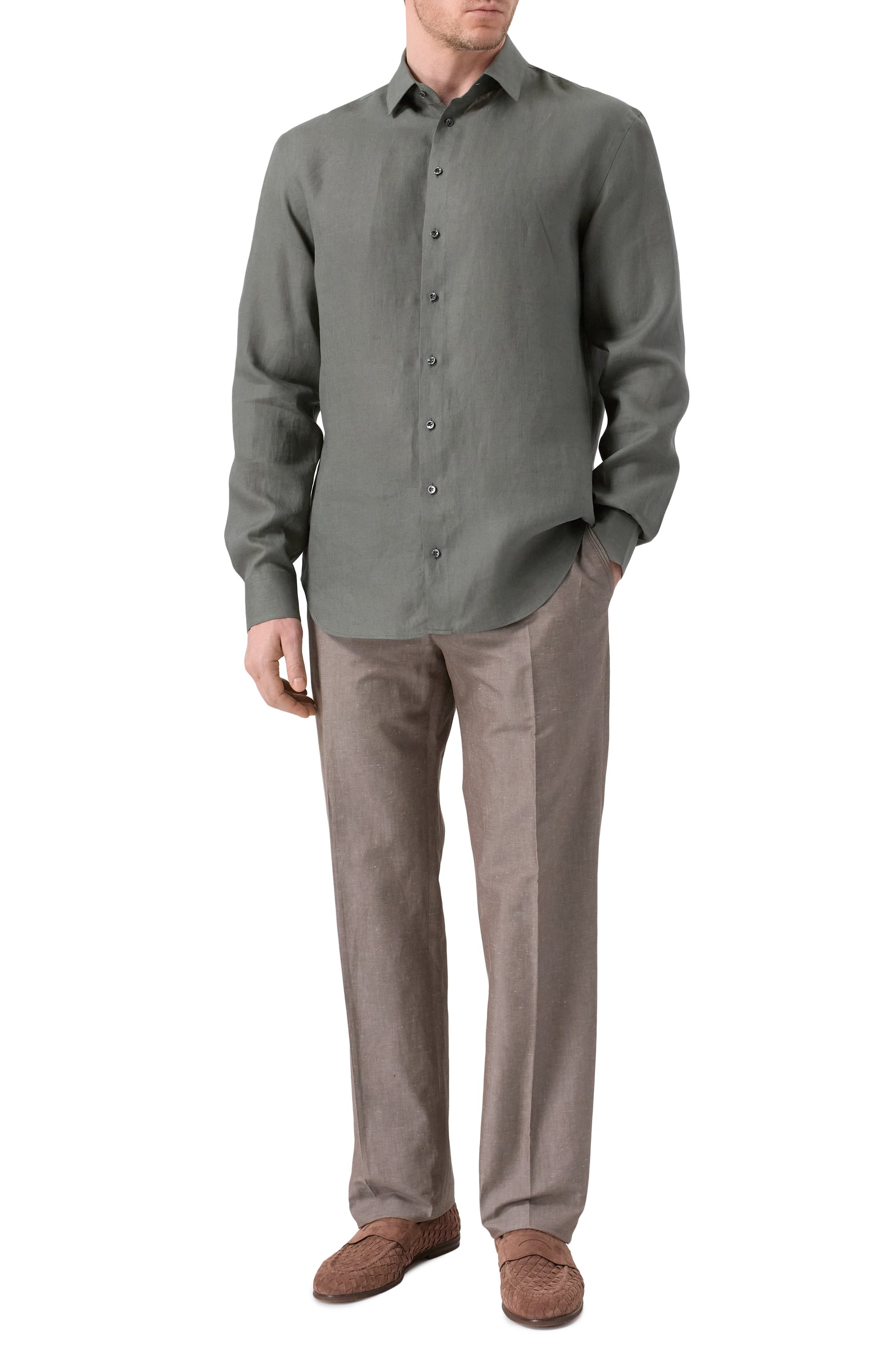 Льняная рубашка GIORGIO ARMANI, арт. 8WGCCZ98/TZC62, фото 2