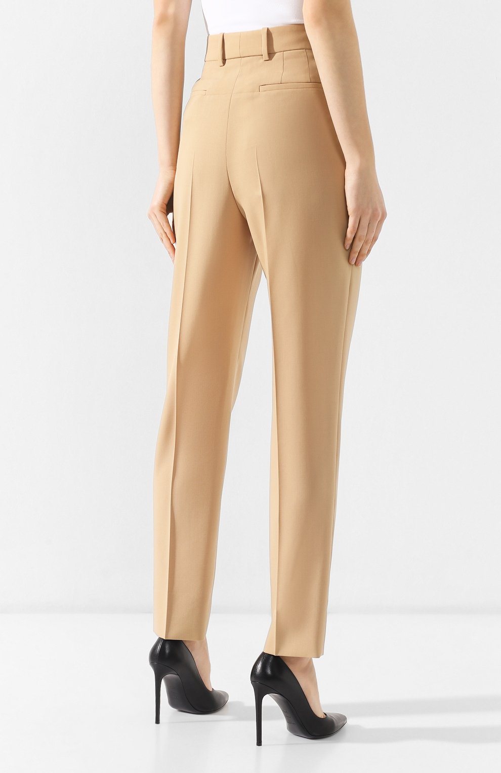 Шерстяные брюки GIVENCHY бежевого цвета по цене 103500 руб., арт. BW50AR11F7, фото 4 Шерстяные брюки GIVENCHY, арт. BW50AR11F7, фото 4