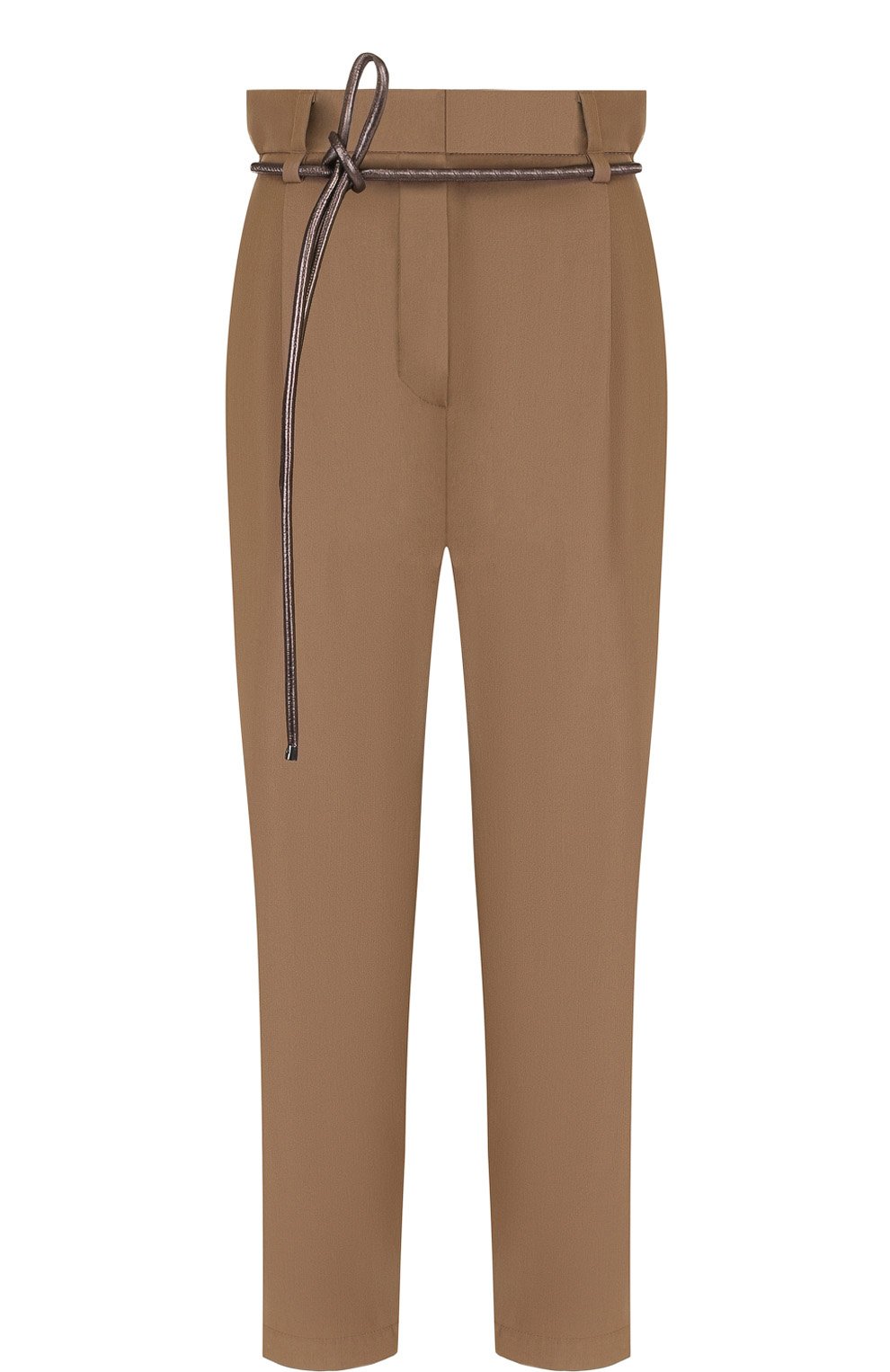 Укороченные брюки из смеси шерсти и хлопка с поясом BRUNELLO CUCINELLI, арт. MA033P6708, фото 1