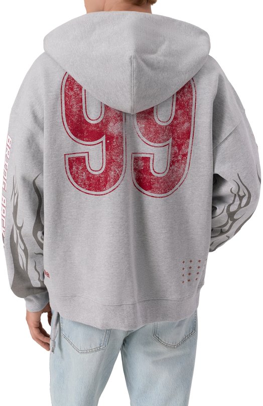 Хлопковая толстовка Ksubi MSP25FL001 Серый  MSP25FL001 Фото 4