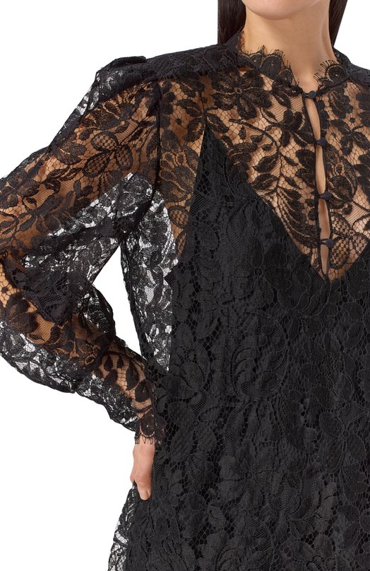 Хлопковое платье Chloé CH26SR067413 Чёрный  CH26SR067413 Фото 4