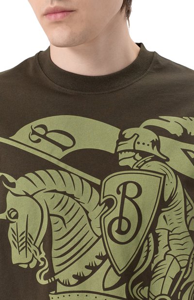 Хлопковая футболка BURBERRY, арт. 8104018, фото 5