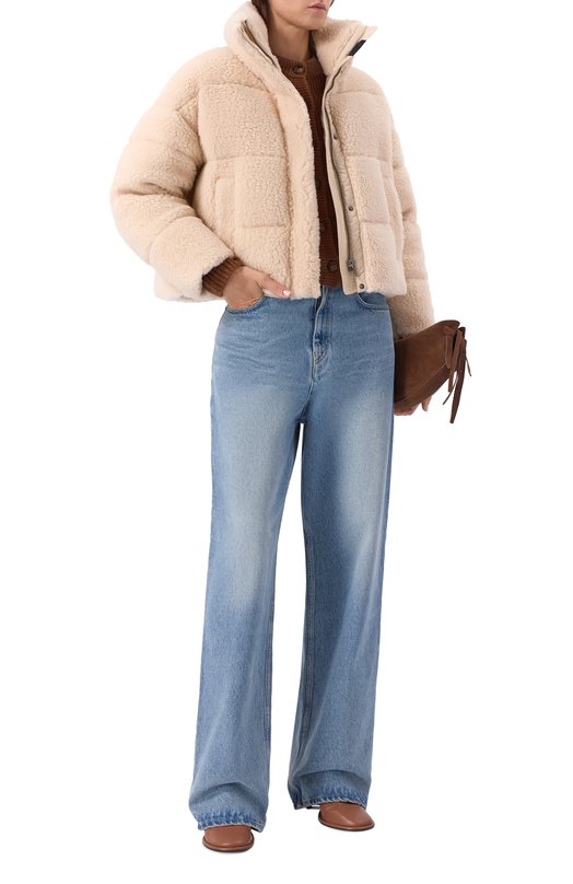 Пуховик Weekend Max Mara ALFRED0 Кремовый  ALFRED0 Фото 2