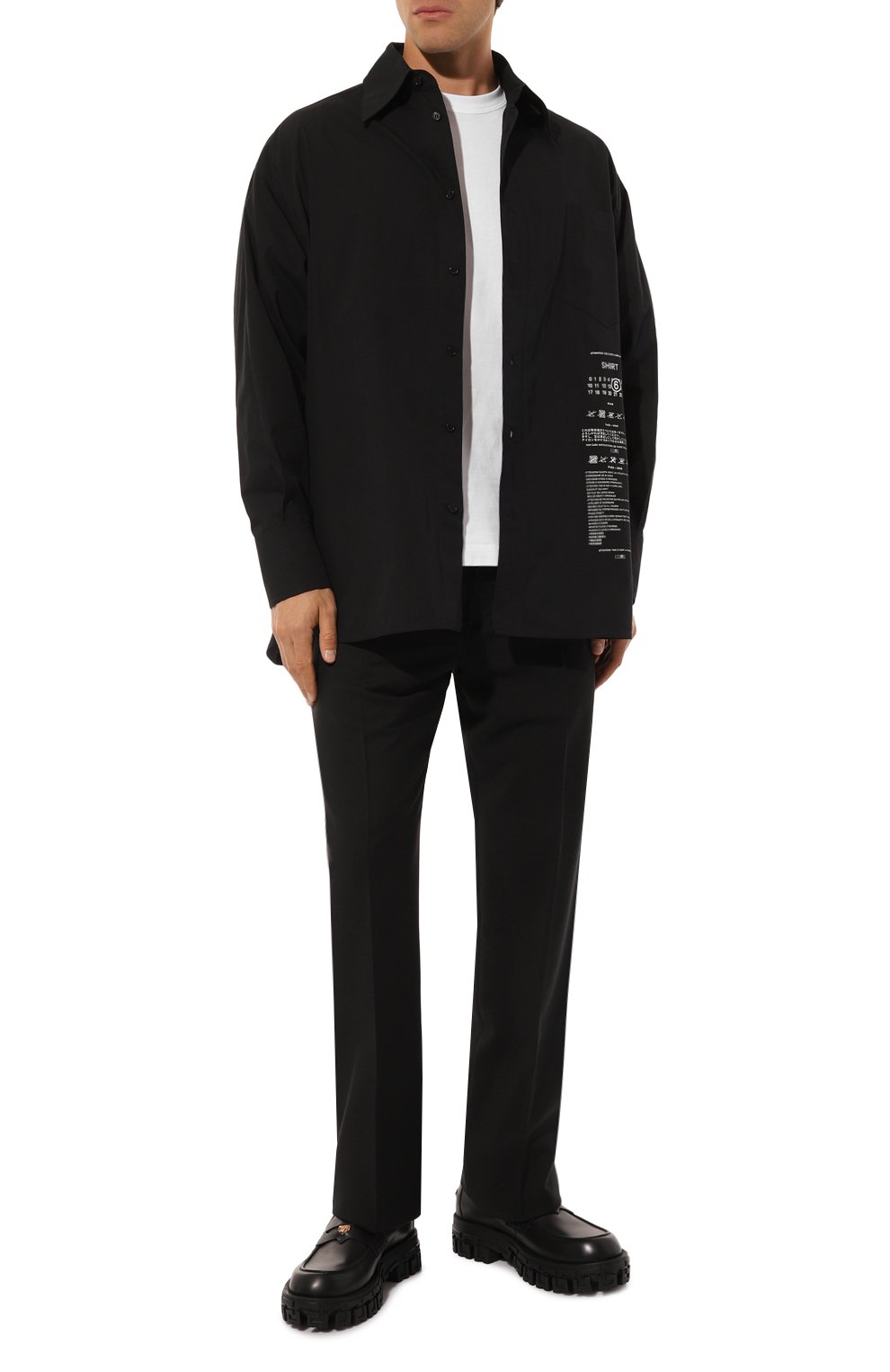 Хлопковая рубашка MM6, арт. SH0DT0014/M35152, фото 2