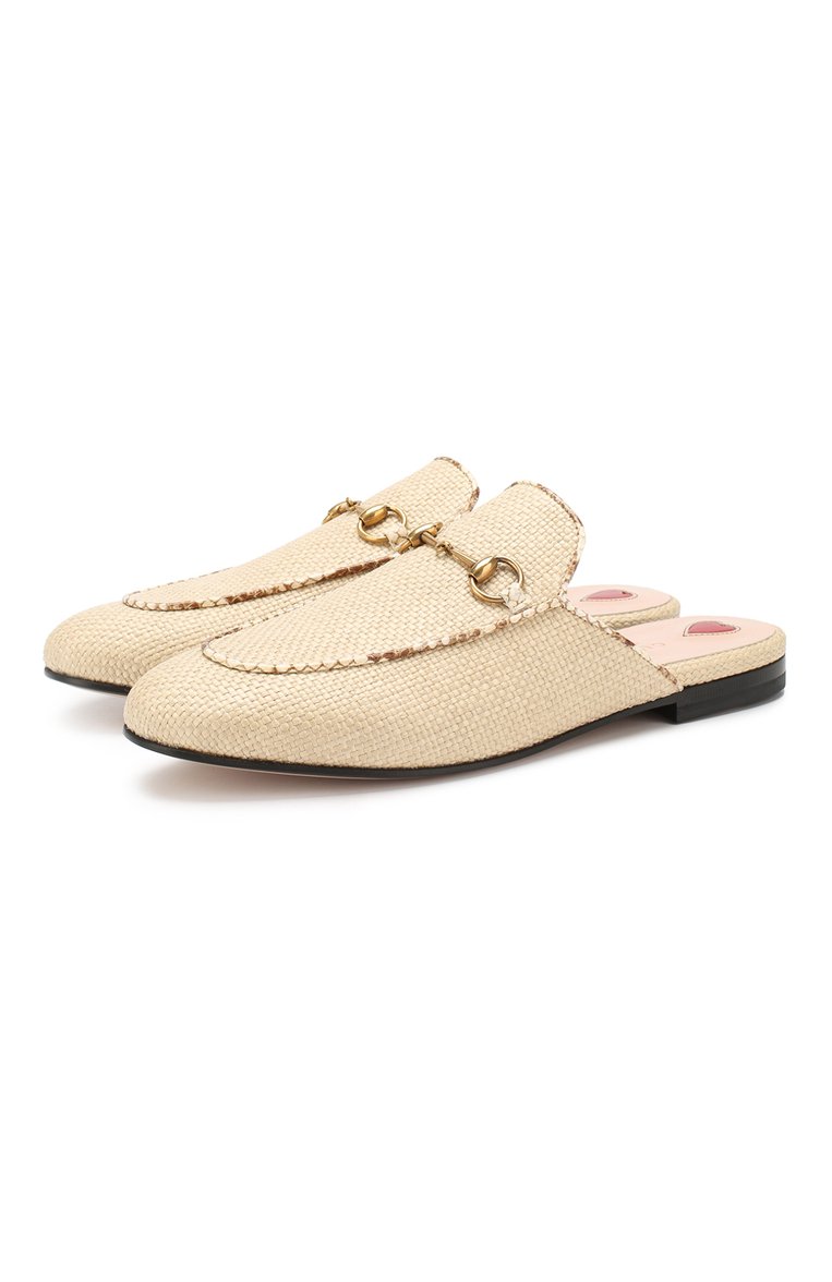 Женские сабо princetown GUCCI бежевого цвета, арт. 475094/GZ610 | Фото 1 (Статус проверки: Проверена категория, Проверено; Подошва: Плоская; Каблук высота: Без каблука, Низкий; Каблук тип: Устойчивый; Материал внешний: Текстиль, Натуральная кожа; Материал внутренний: Натуральная кожа)