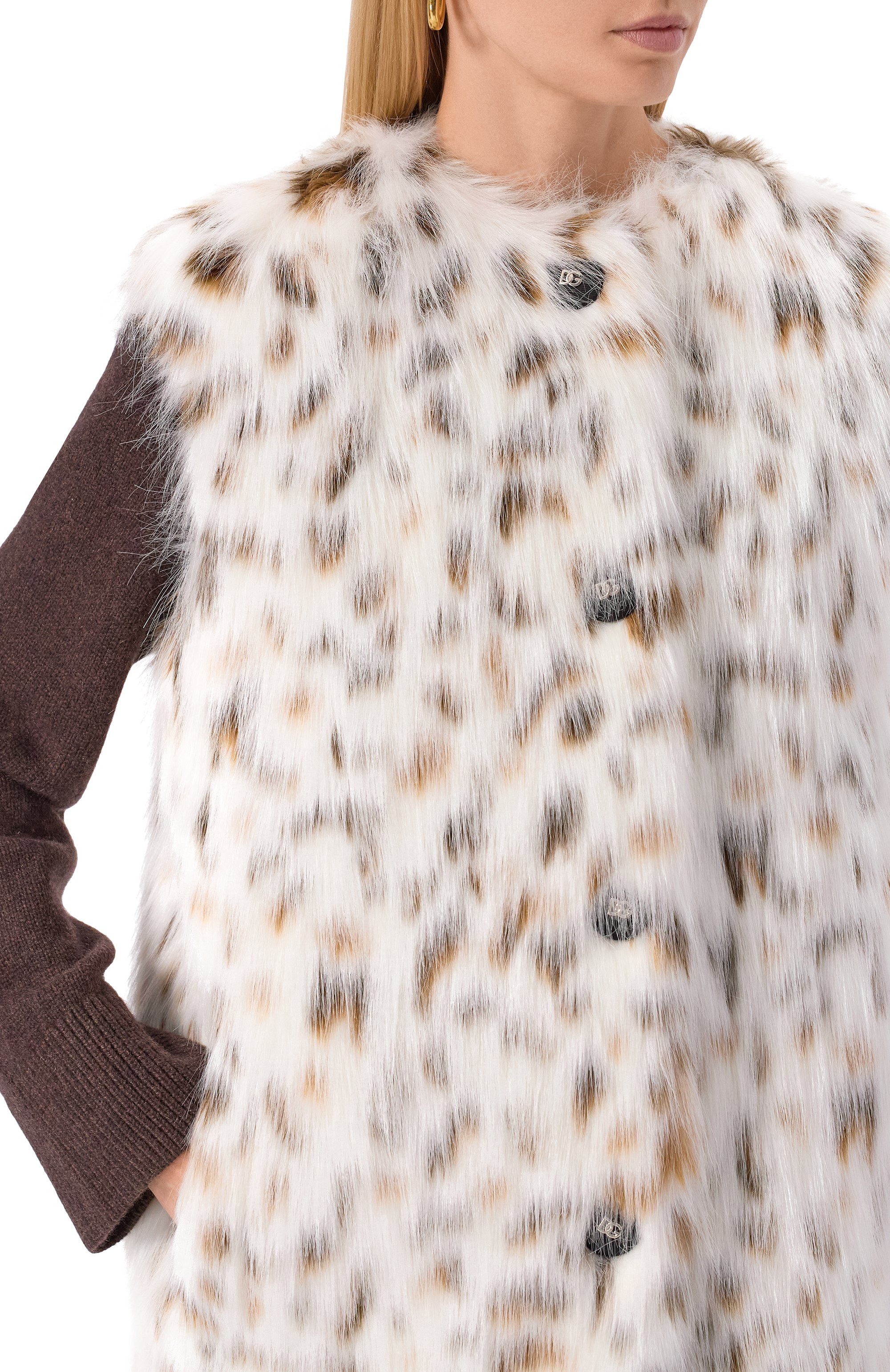 Жилет DOLCE & GABBANA белого цвета по цене 282500 руб., арт. F0B9ZF/FUSU0, фото 5 Жилет DOLCE & GABBANA, арт. F0B9ZF/FUSU0, фото 5