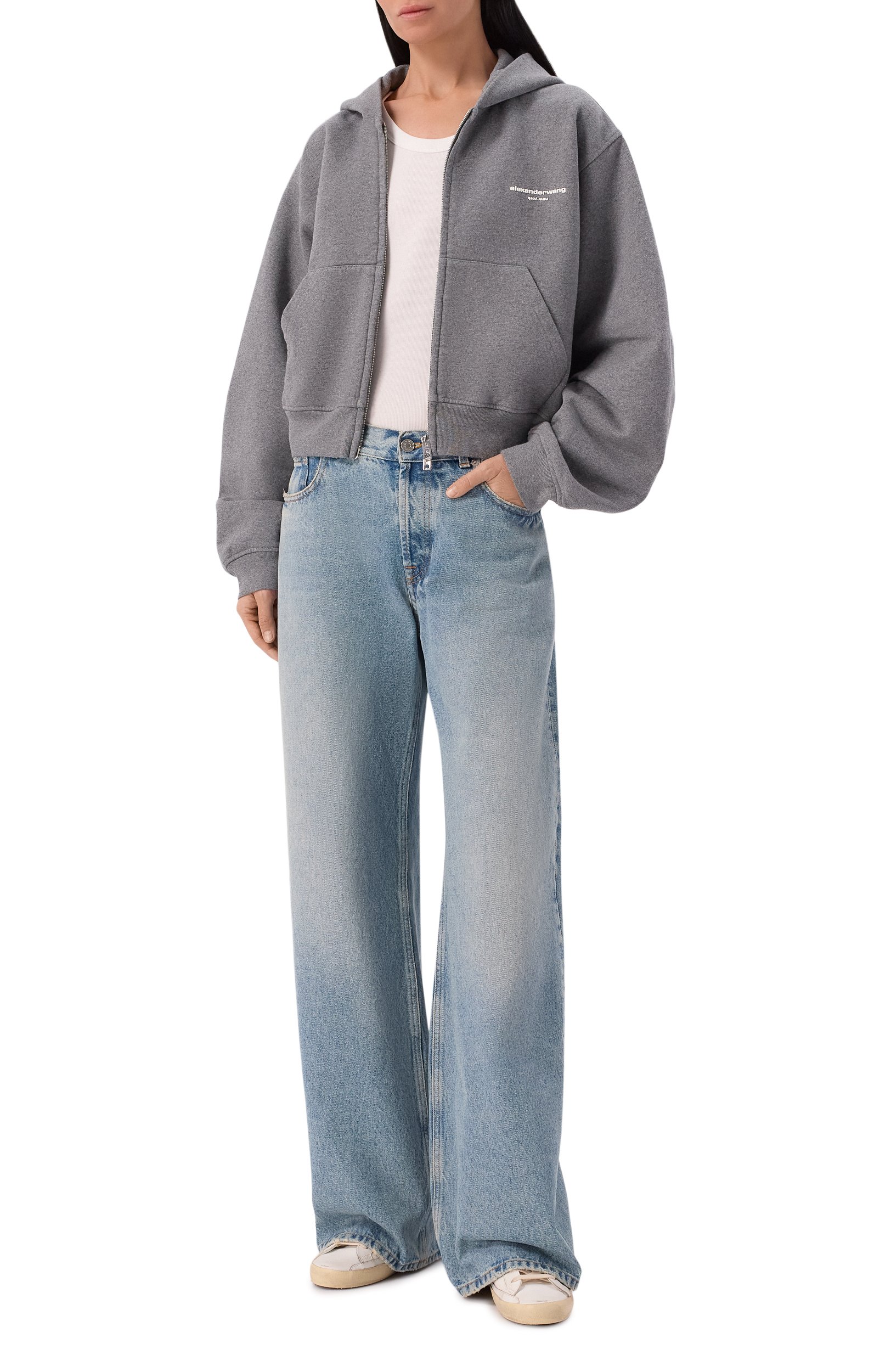 Хлопковая толстовка ALEXANDER WANG, арт. 1CC4262799, фото 2