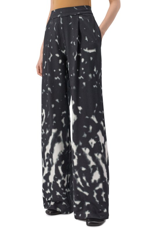 Хлопковые брюки Dries Van Noten 251-011119-1612 Чёрно-белый  251-011119-1612 Фото 3