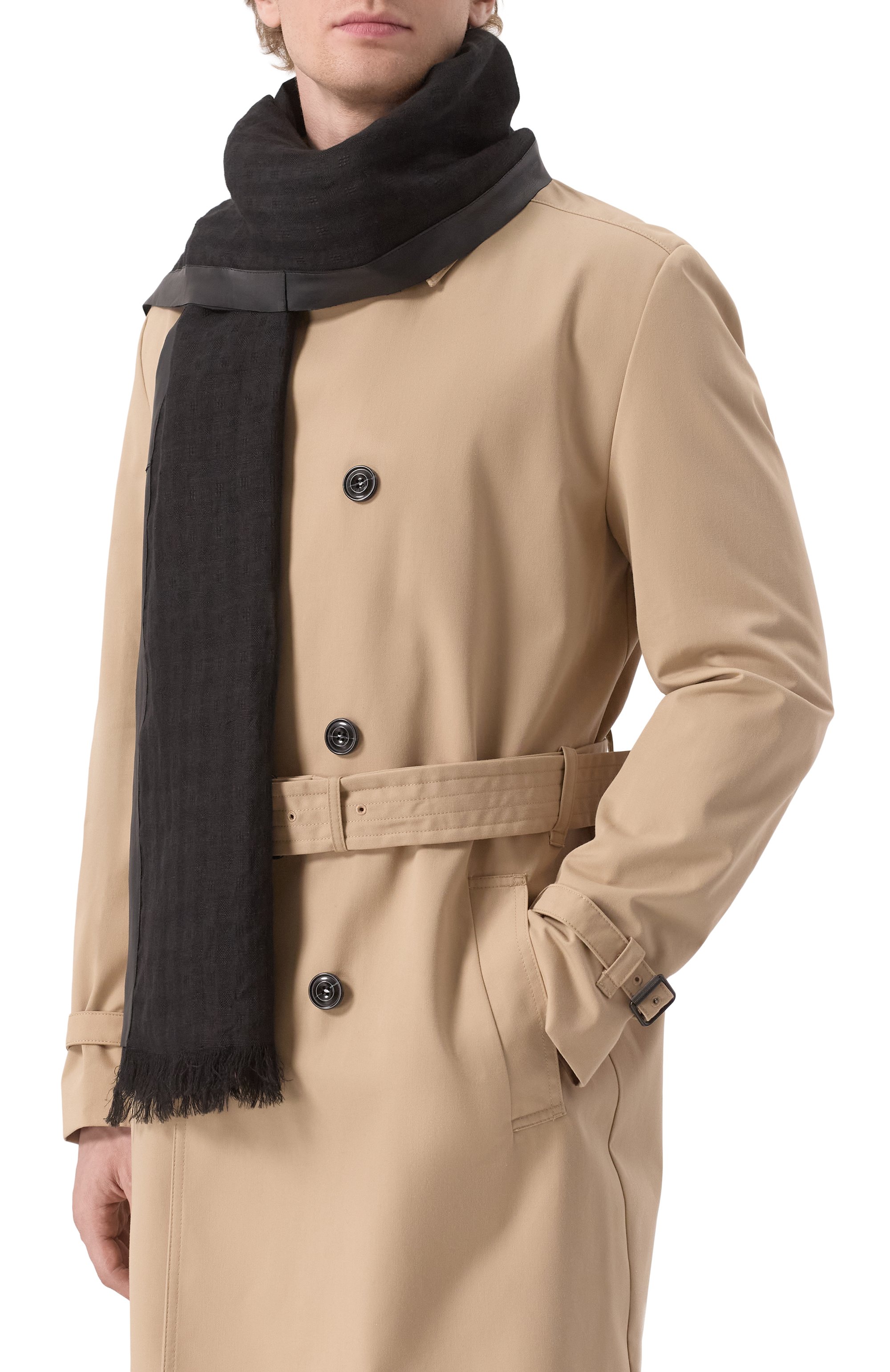 Льняной шарф HANNES ROETHER, арт. LE410N.663/, фото 3