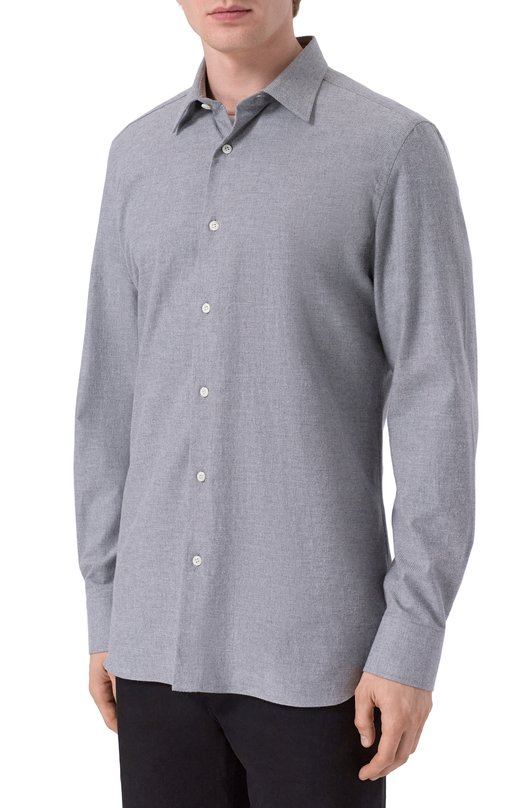 Хлопковая сорочка Giampaolo 908/TS43295 Серый  908/TS43295 Фото 3
