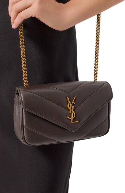 Сумка loulou SAINT LAURENT коричневого цвета по цене 254000 руб., арт. 821749/AAEAX, фото 2 Сумка loulou SAINT LAURENT, арт. 821749/AAEAX, фото 2