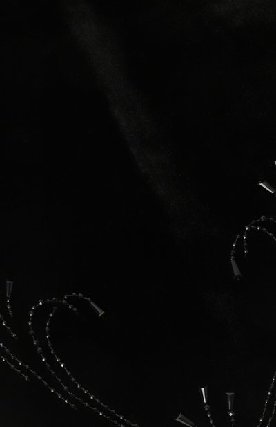 Бархатная косынка PANFIL черного цвета по цене 40000 руб., арт. 0-VL-KOS-DBV, фото 3 Бархатная косынка PANFIL, арт. 0-VL-KOS-DBV, фото 3