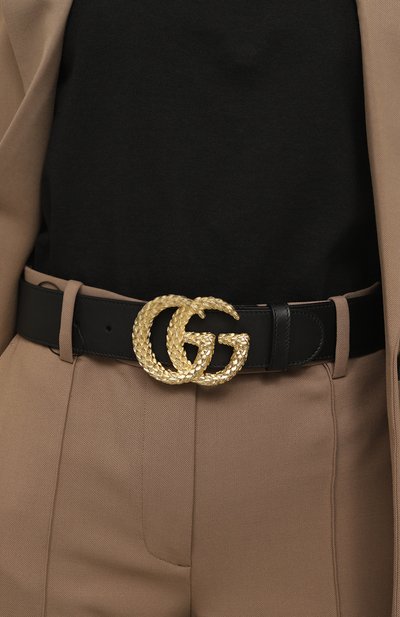 Кожаный ремень GUCCI черного цвета по цене 67680 руб., арт. 582348 AP00G, фото 2 Кожаный ремень GUCCI, арт. 582348 AP00G, фото 2