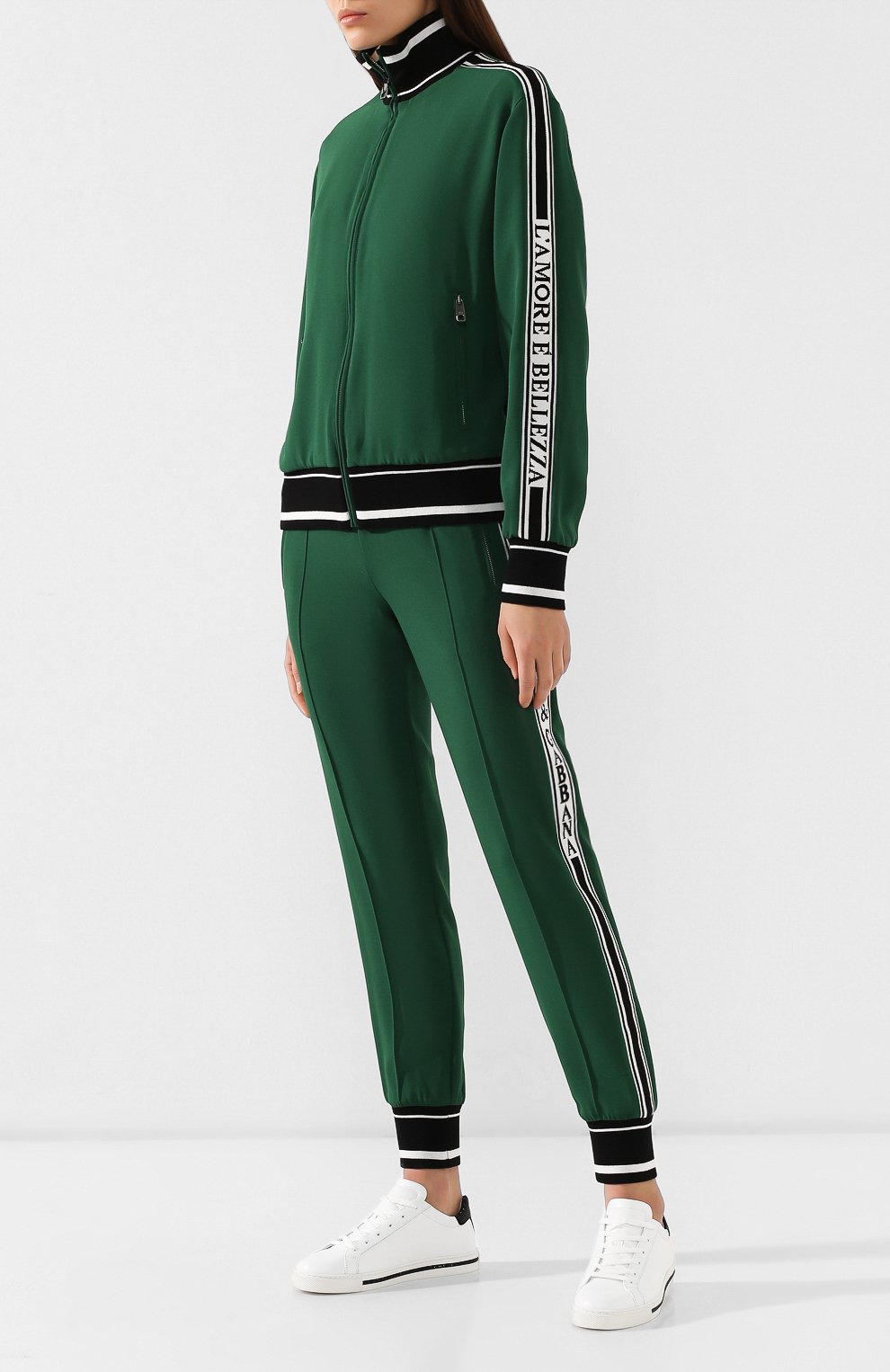 Толстовка из вискозы DOLCE & GABBANA зеленого цвета по цене 89950 руб., арт. F9C50T/G7RNY, фото 2 Толстовка из вискозы DOLCE & GABBANA, арт. F9C50T/G7RNY, фото 2