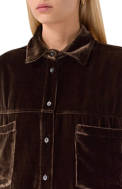 Бархатная рубашка ANDREA YA'AQOV, арт. 25WVEL23/SILK VISC0SE, фото 5