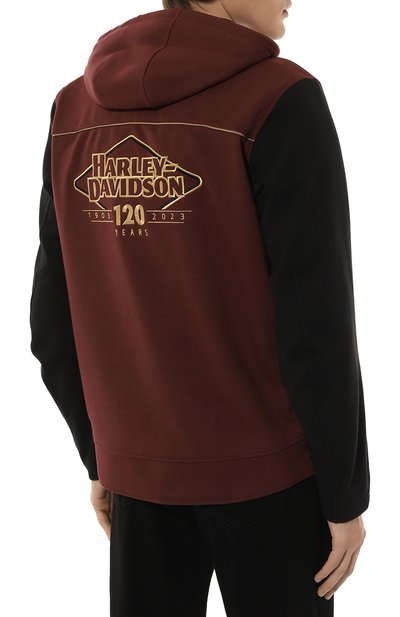 Куртка 120th anniversary HARLEY-DAVIDSON бордового цвета по цене 102760 руб., арт. 97179-23EM, фото 4 Куртка 120th anniversary HARLEY-DAVIDSON, арт. 97179-23EM, фото 4
