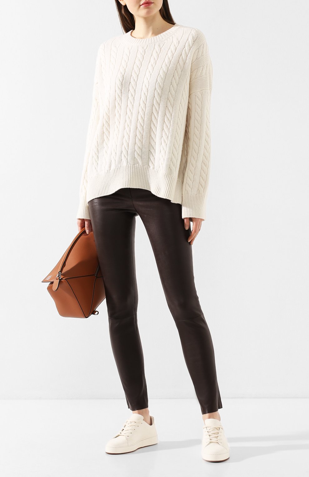 Кожаные легинсы BRUNELLO CUCINELLI, арт. M0V32P7243, фото 2