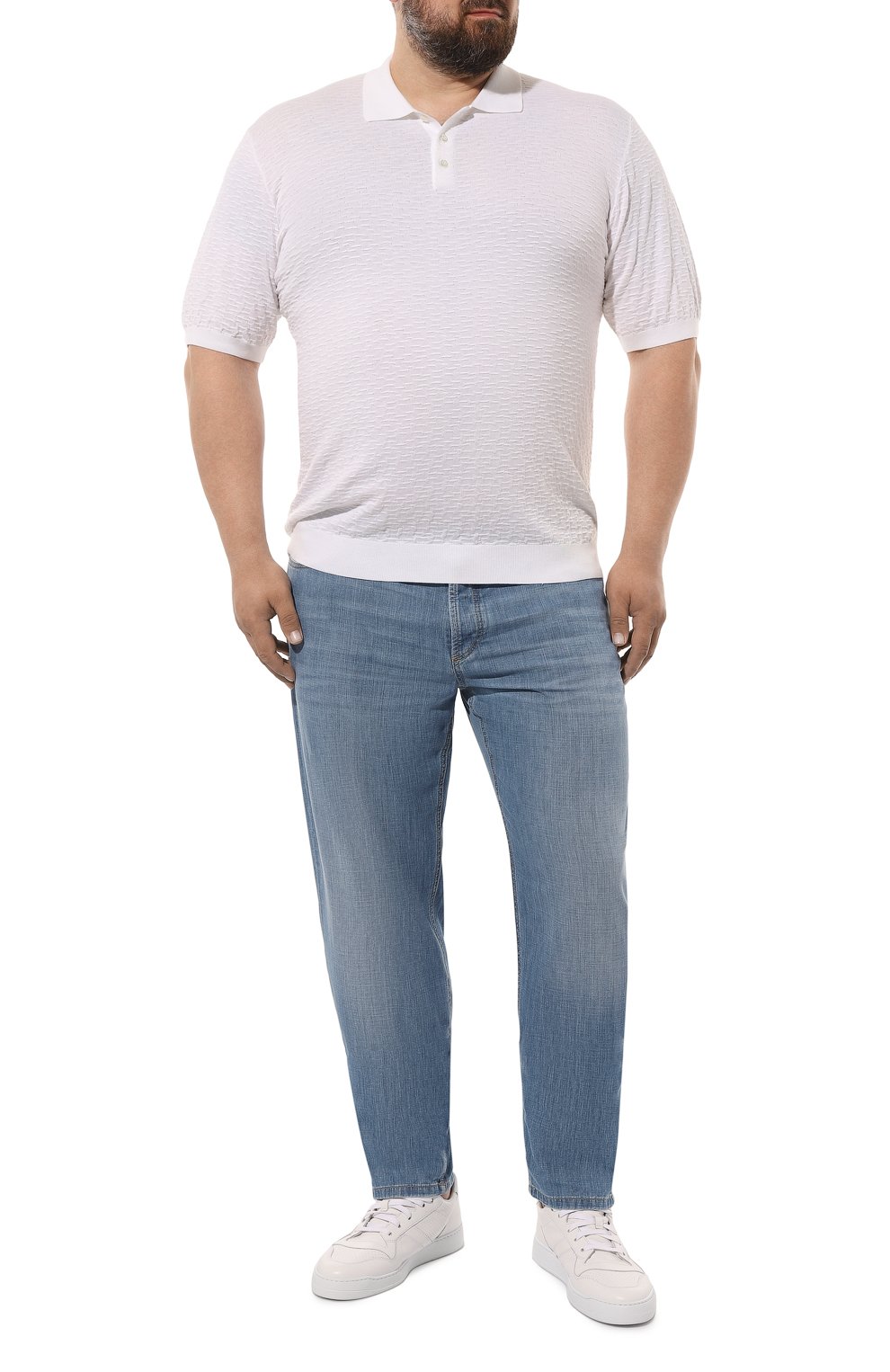 Хлопковое поло ANDREA CAMPAGNA, арт. SU23-93103-S0LID/60, фото 2