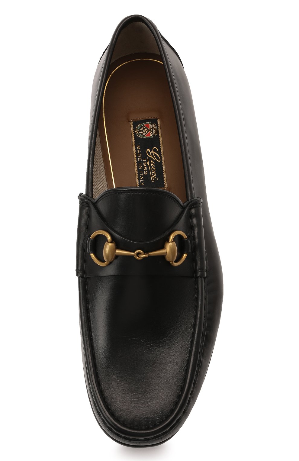 Кожаные лоферы roos с пряжкой-трензелем GUCCI, арт. 307929/BLM00, фото 6