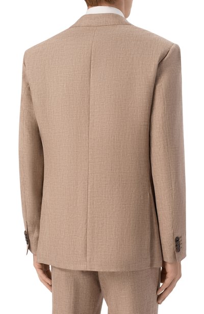 Пиджак из шерсти и льна CORNELIANI бежевого цвета по цене 129500 руб., арт. 27X008/2718263, фото 4 Пиджак из шерсти и льна CORNELIANI, арт. 27X008/2718263, фото 4