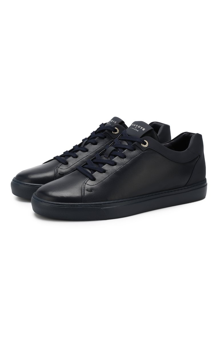 Мужские кожаные кеды HARRYS OF LONDON синего цвета, арт. T0M NAPPA LEATHER/TECH | Фото 1 (Статус проверки: Проверено, Проверена категория; Материал внутренний: Натуральная кожа; Подошва: Массивная; Материал утеплителя: Без утеплителя; Стили: Классический; Материал сплава: Проставлено, Проверено; Драгоценные камни: Проставлено; Материал внешний: Натуральная кожа; Кросс-КТ: Низкие)