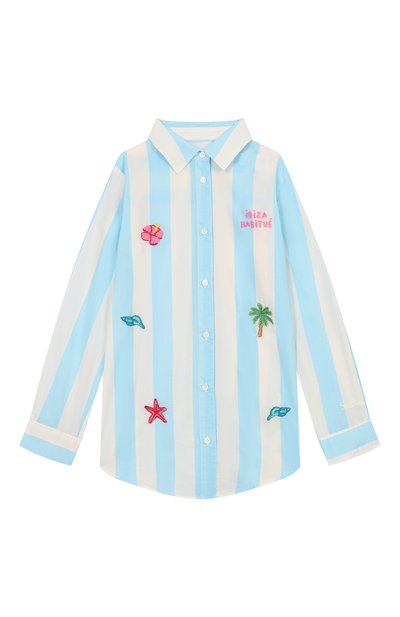 Хлопковая рубашка MC2 SAINT BARTH, арт. STBK MINI BRIGITTE/BRIG003/01921F