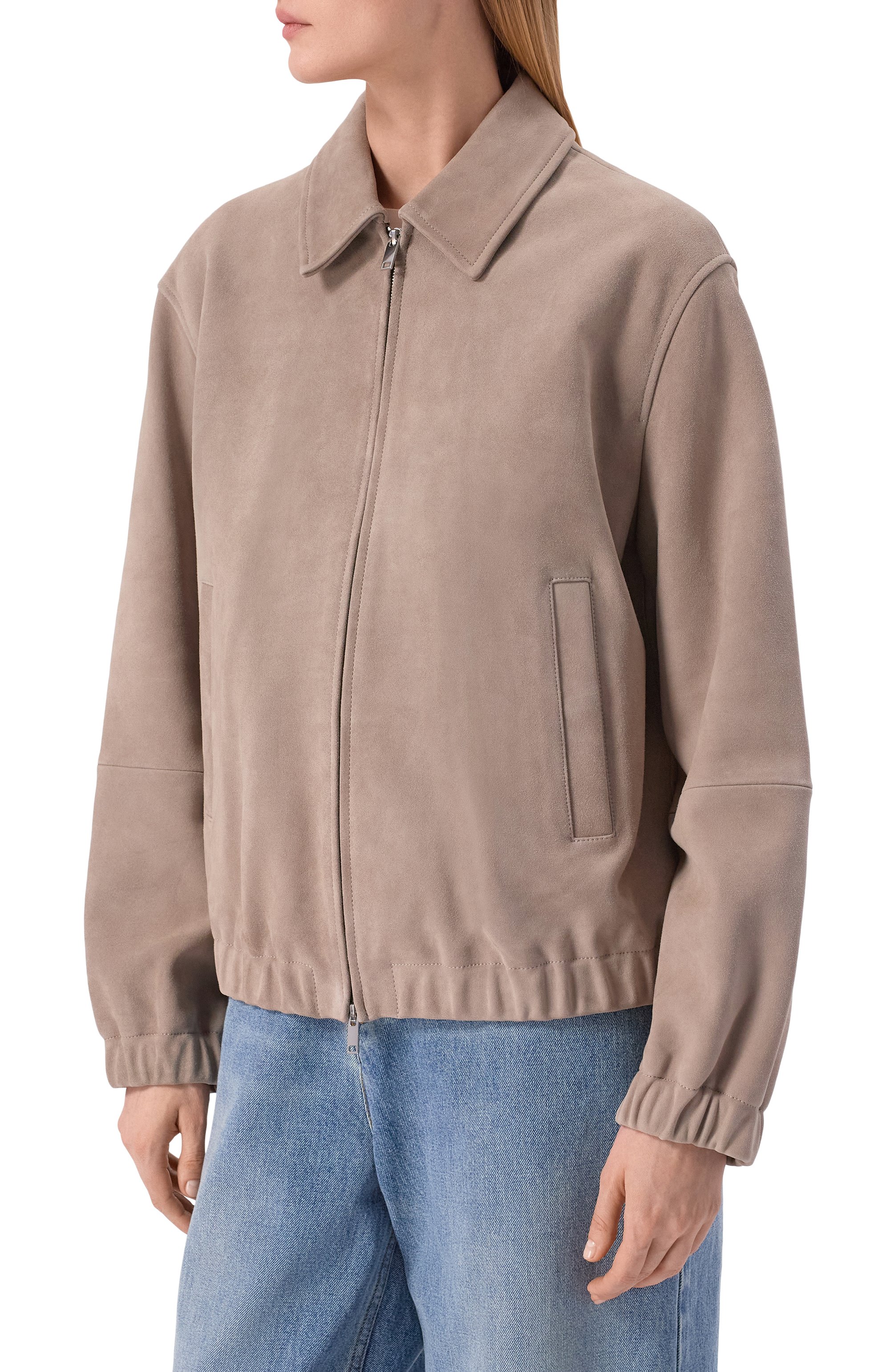 Замшевый бомбер 12 STOREEZ, арт. 136637, фото 3