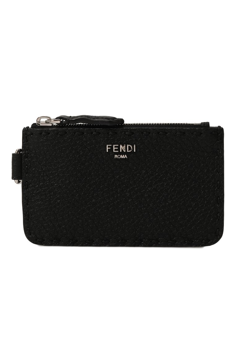 Мужской кожаный футляр для кредитных карт FENDI черного цвета, арт. 7M0343/AP3B/F0GXN | Фото 1 (Нос: Не проставлено; Материал: Натуральная кожа)