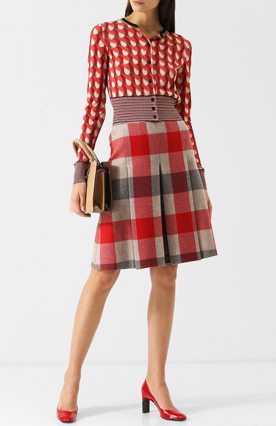 Приталенный кардиган из смеси шелка и вискозы с принтом BOTTEGA VENETA, арт. 517733/VERE0, фото 2