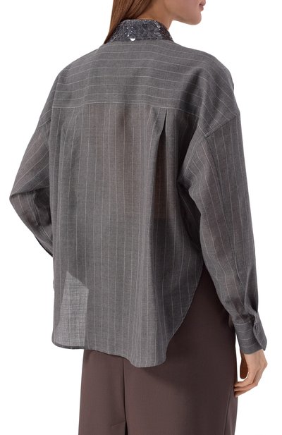 Шерстяная рубашка BRUNELLO CUCINELLI, арт. MP908RE506, фото 4