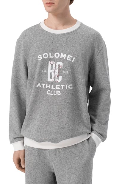 Свитшот из хлопка и льна BRUNELLO CUCINELLI, арт. MR8313380G, фото 3