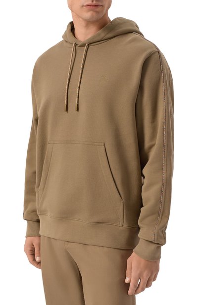 Хлопковое худи BURBERRY темно-бежевого цвета по цене 96250 руб., арт. 8127603, фото 3 Хлопковое худи BURBERRY, арт. 8127603, фото 3