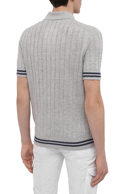 Поло изо льна и хлопка BRUNELLO CUCINELLI, арт. M2L703305, фото 4