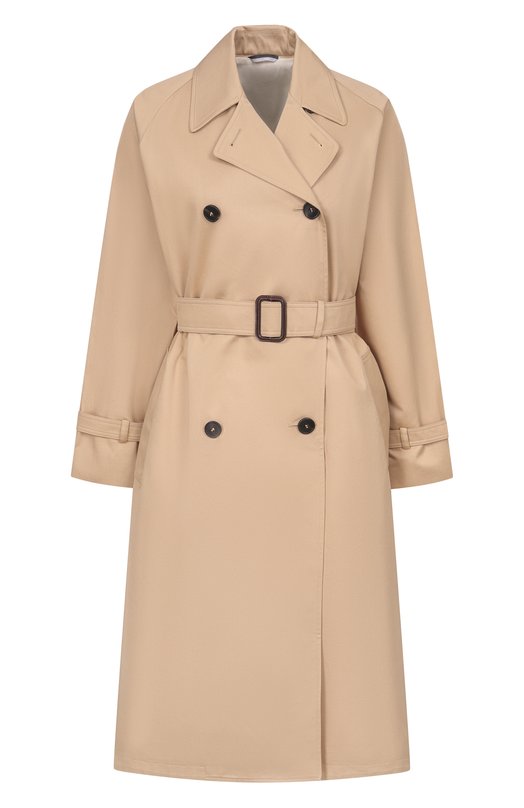 Хлопковый тренч Weekend Max Mara WKSNINFA Бежевый WKSNINFA