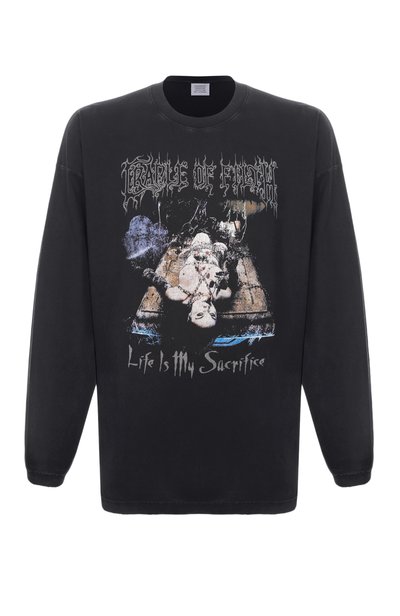 Мужская хлопковый лонгслив VETEMENTS, арт. MH27LS206B