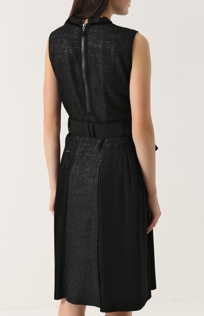 Платье-миди с плиссированной юбкой и поясом MONCLER, арт. C2-093-68102-80-549L2, фото 4