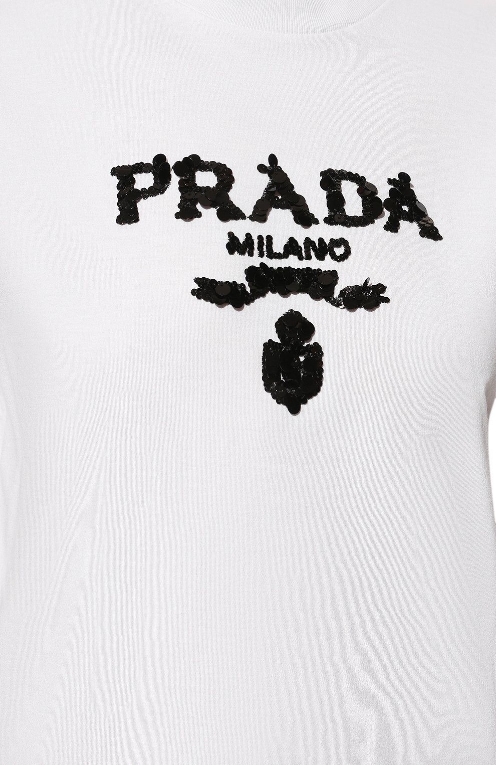 Хлопковая футболка PRADA, арт. 35838R-103H-F0009-162, фото 5
