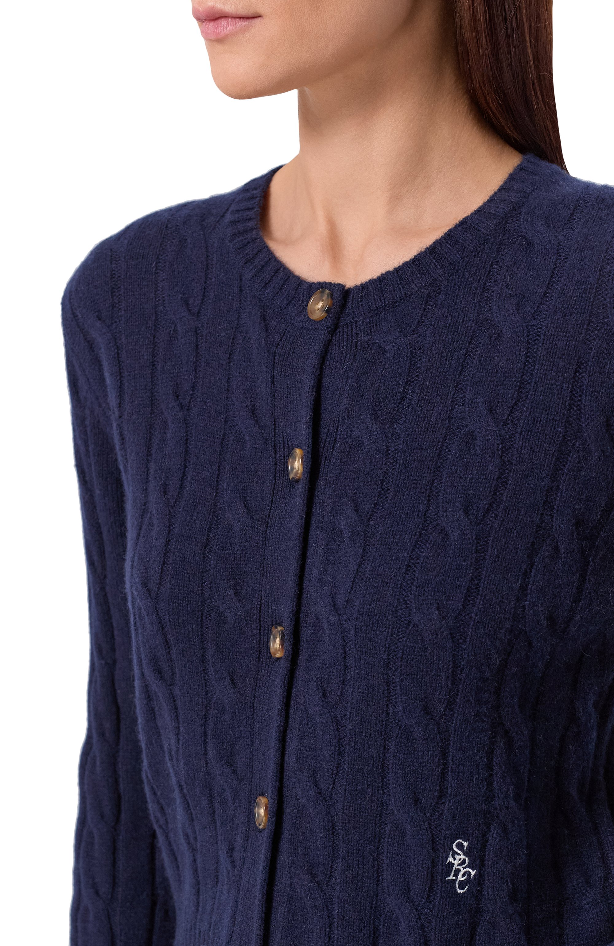 Кардиган из шерсти и кашемира SPORTY AND RICH, арт. CA00365302BL106, фото 5