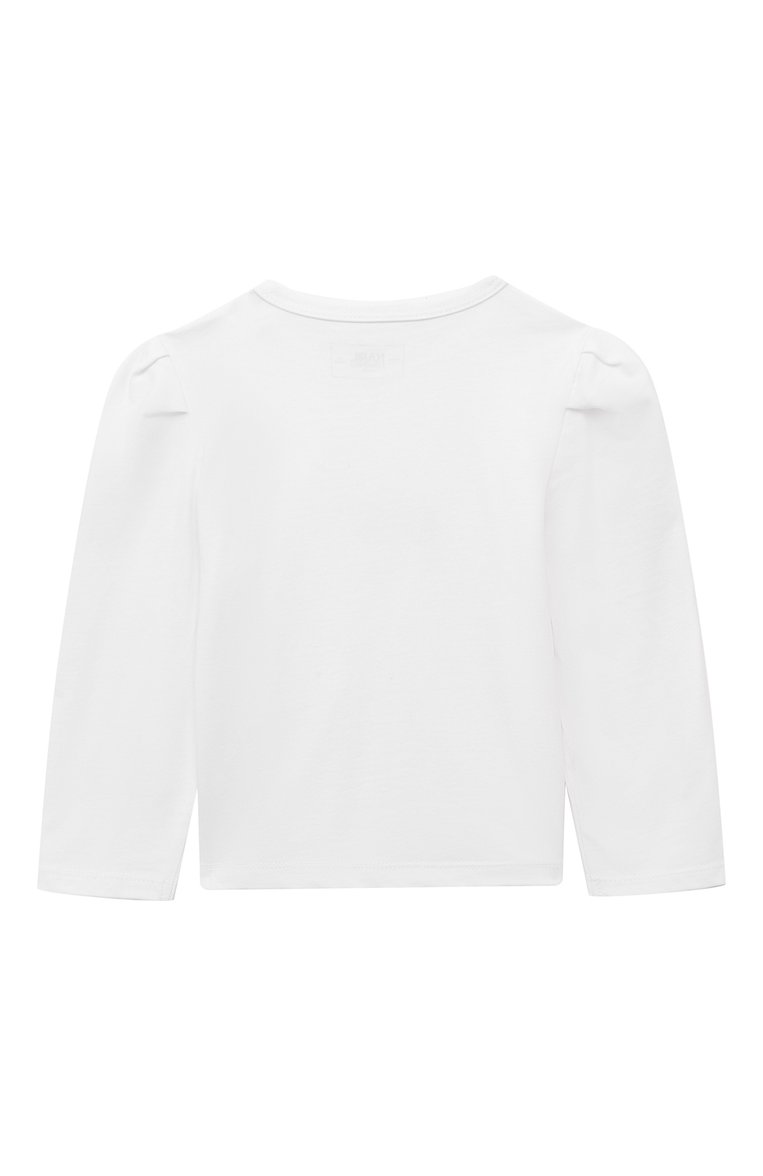 Детская комплект из лонгслива и брюк KARL LAGERFELD KIDS черно-белого цвета, арт. Z30280 | Фото 3 (Материал внешний: Хлопок; Материал сплава: Проставлено; Драгоценные камни: Проставлено; Рукава: Длинные; Девочки Кросс-КТ: Костюмы-спорт; Ростовка одежда: 24 мес | 92 см)