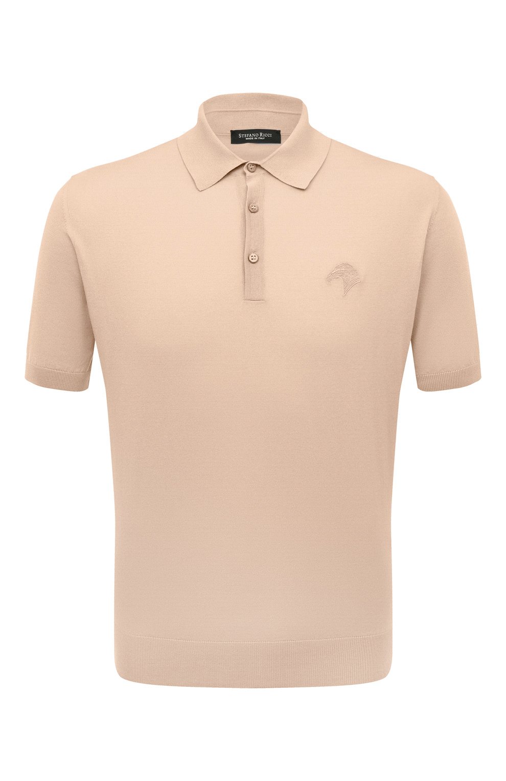 Хлопковое поло STEFANO RICCI бежевого цвета по цене 86450 руб., арт. K313030P13/F23145, фото 1 Хлопковое поло STEFANO RICCI, арт. K313030P13/F23145, фото 1