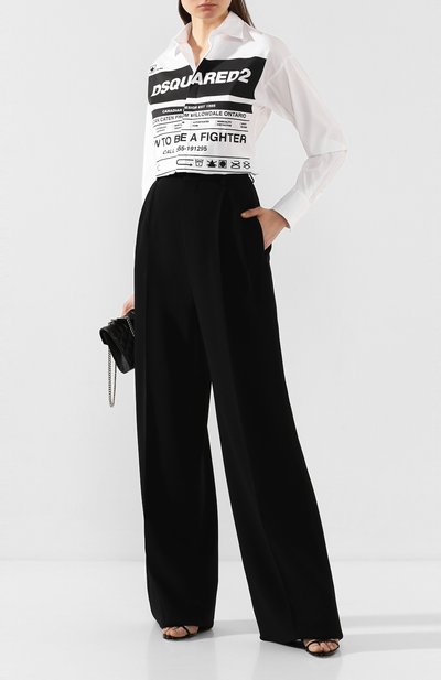 Хлопковая рубашка DSQUARED2 белого цвета по цене 35400 руб., арт. S75DL0701/S44131, фото 2 Хлопковая рубашка DSQUARED2, арт. S75DL0701/S44131, фото 2