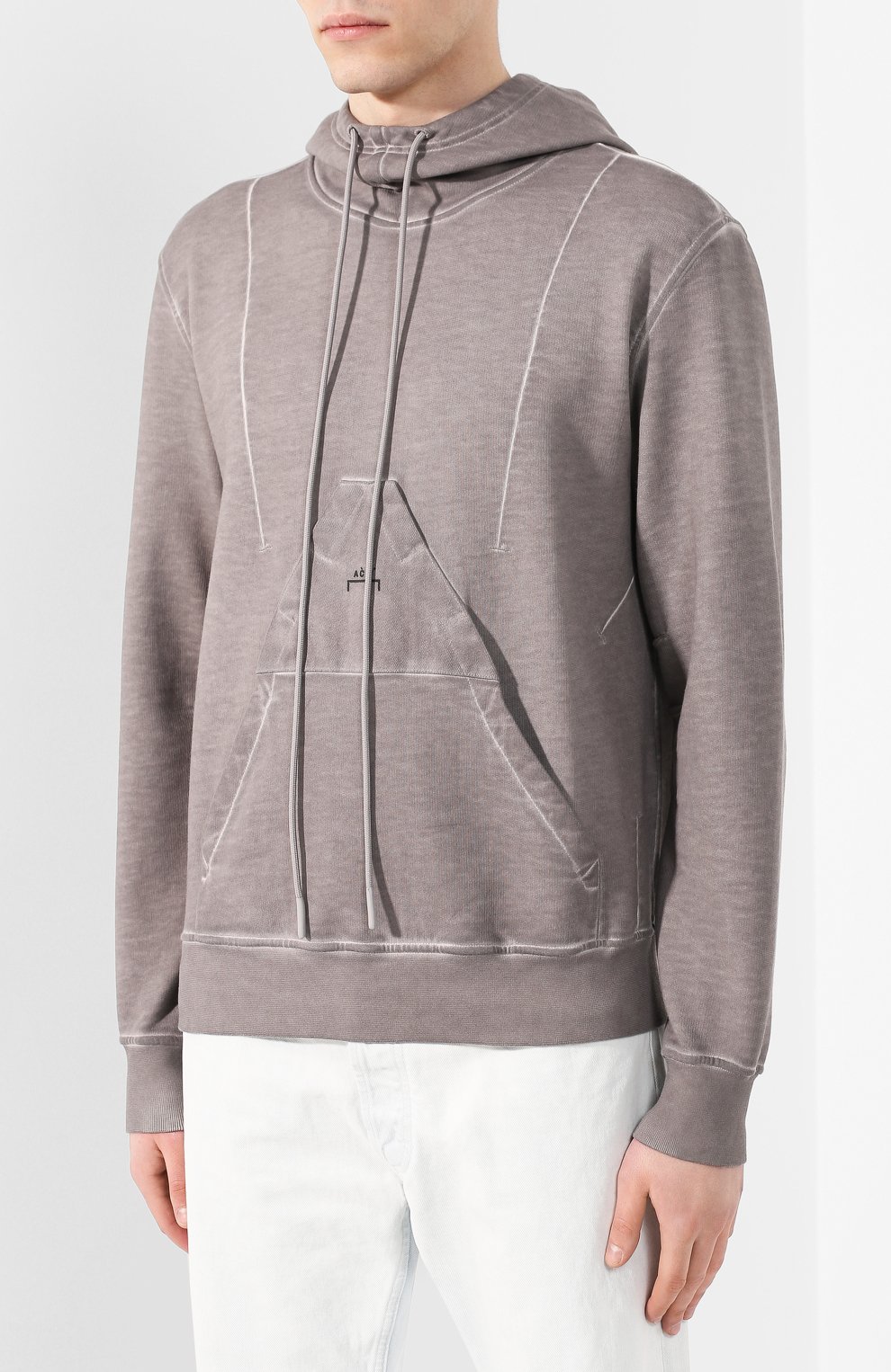 Мужской серый хлопковое худи diesel red tag x a-cold-wall* DIESEL
