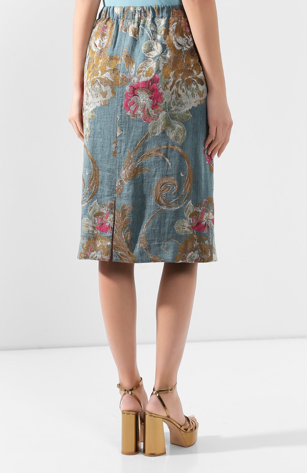 Юбка из смеси хлопка и льна DRIES VAN NOTEN, арт. 201-10828-9362, фото 4
