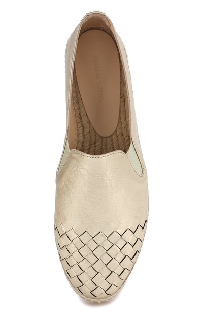 Эспадрильи из металлизированной кожи BOTTEGA VENETA, арт. 407122/VAWR1, фото 5